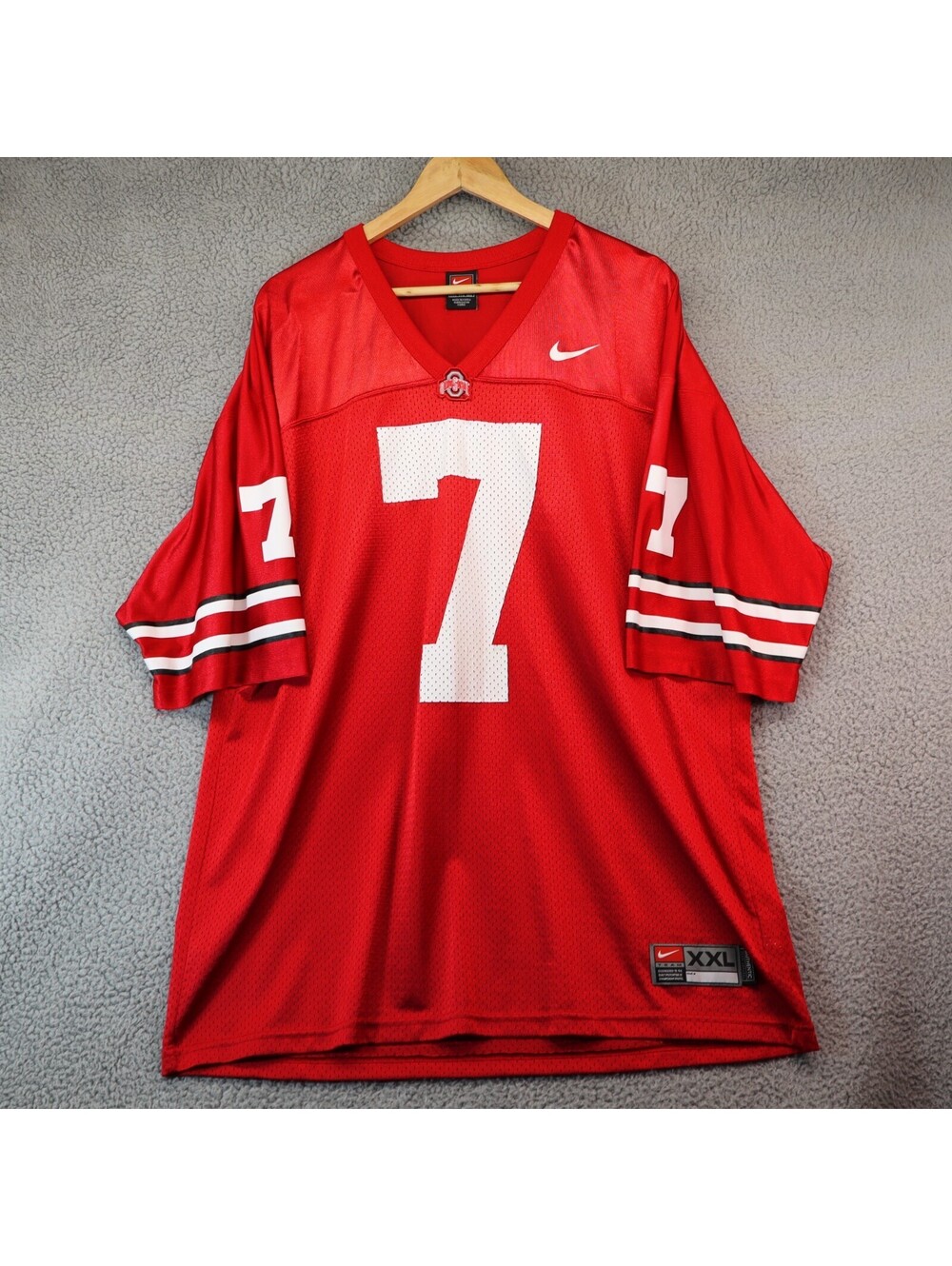 Nike Team Ohio State Buckeyes #7 Jersey 2XL XXL Red Blank